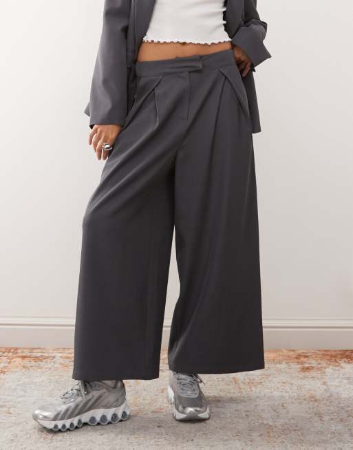 Reclaimed Vintage - Pantalon ample et élégant à doubles pinces - Gris, 2 de 5