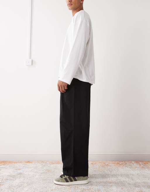Reclaimed Vintage - Pantalon ample habillé à doubles pinces - Noir, 3 de 5