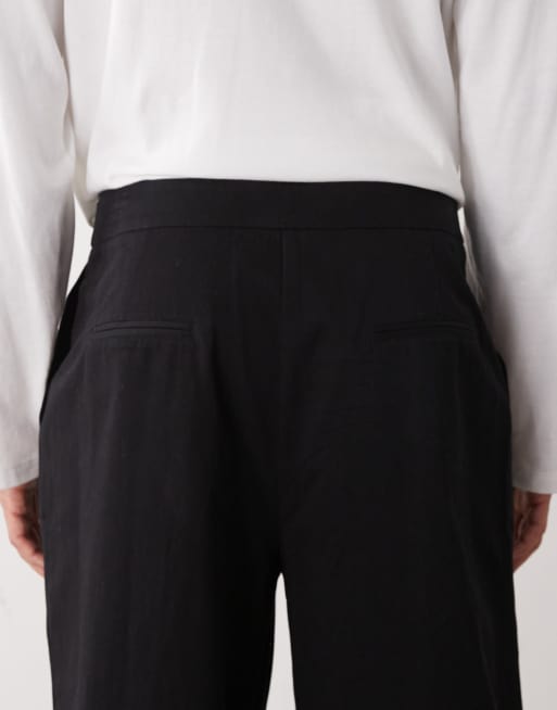 Reclaimed Vintage - Pantalon ample habillé à doubles pinces - Noir, 4 de 5