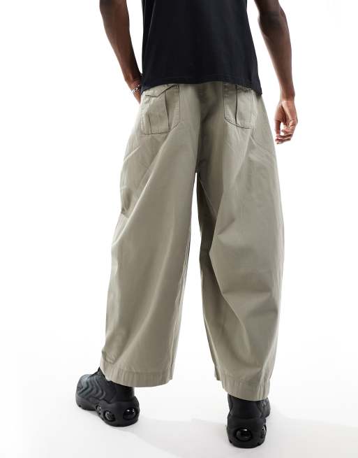 Reclaimed Vintage - Pantalon bouffant - Taupe, 3 de 5