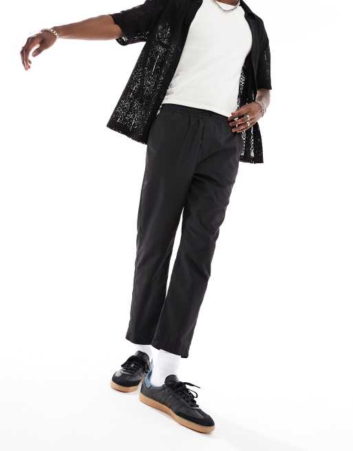 Reclaimed vintage - Pantalon court décontracté - Noir, 4 de 4