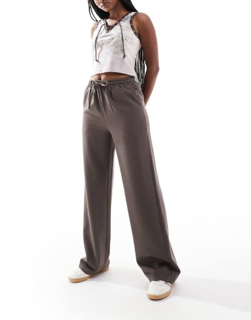 Reclaimed Vintage - Pantalon décontracté à enfiler - Marron chocolat
