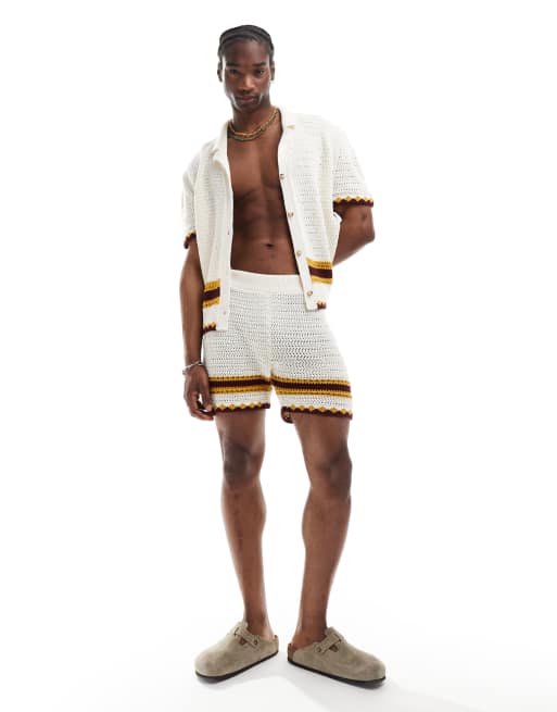 Reclaimed Vintage - Pantaloncini in maglia all'uncinetto