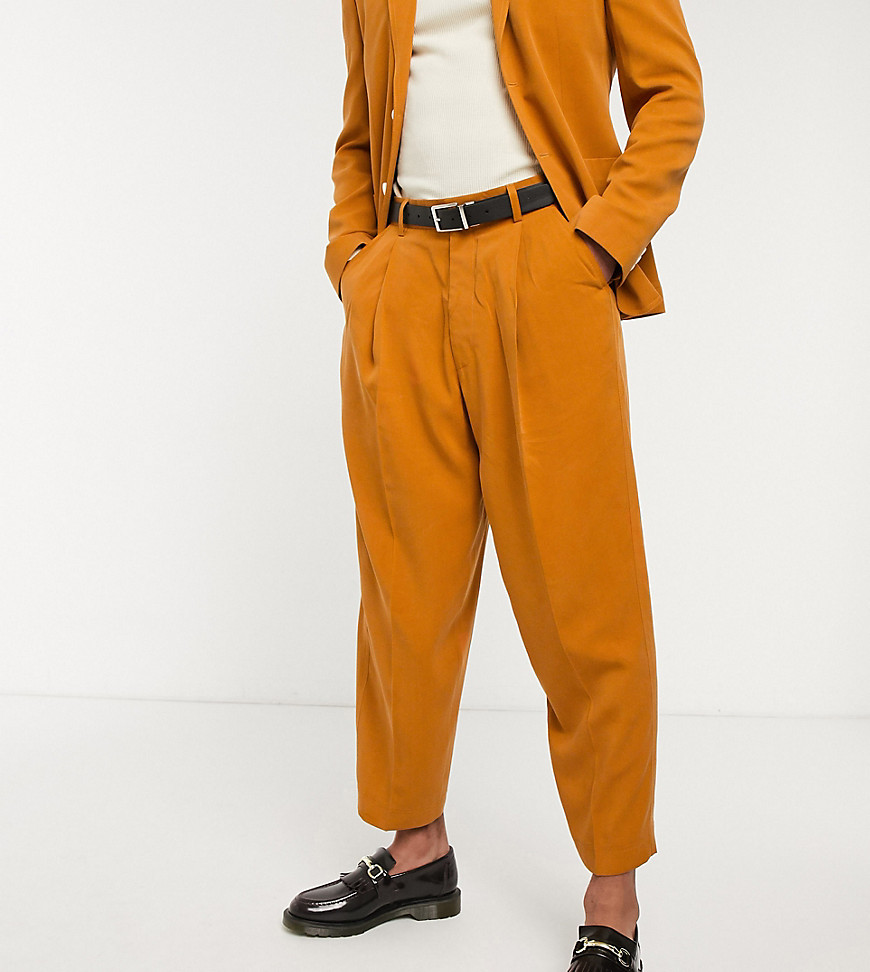 Reclaimed Vintage - Pantaloni da abito arancione brunito
