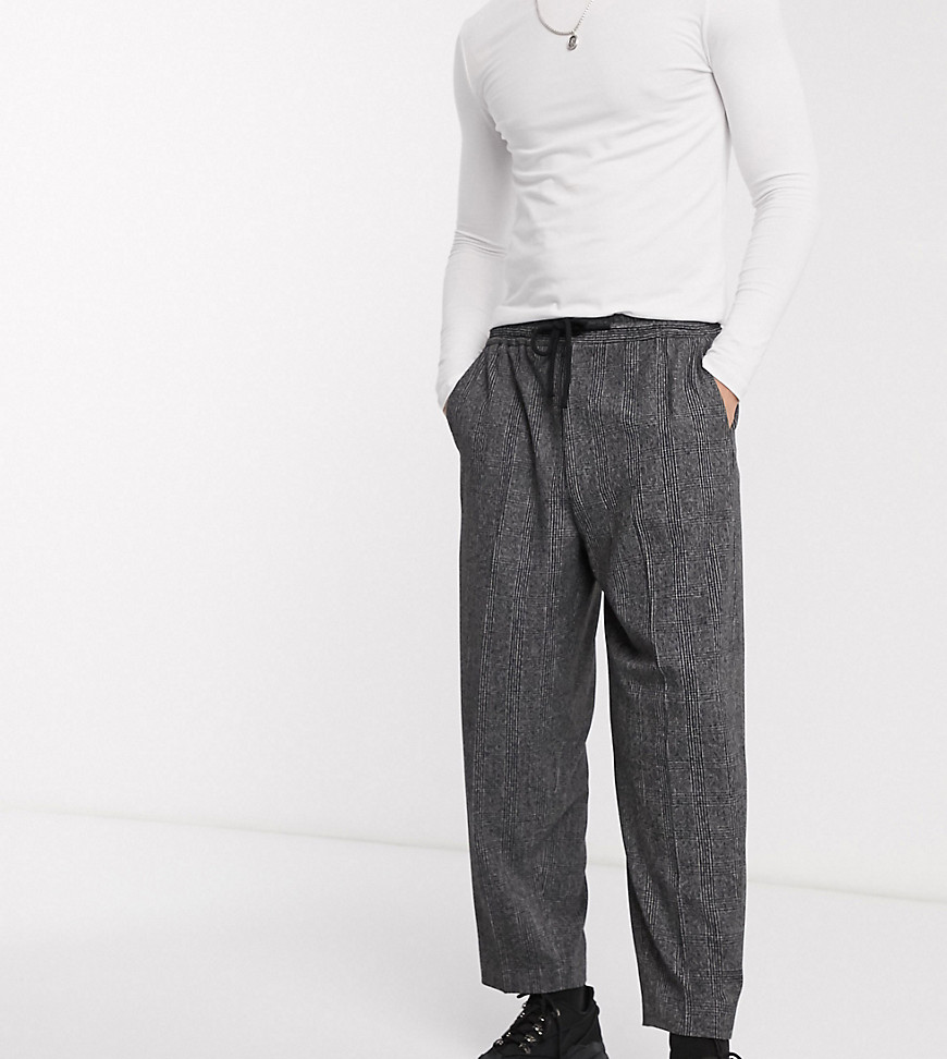 Reclaimed vintage - Pantaloni eleganti con fondo ampio-Grigio