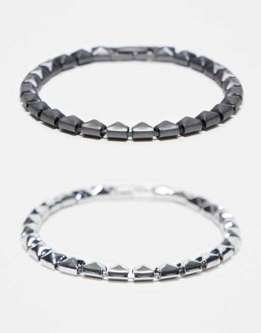 Reclaimed Vintage – Pärlarmband i unisex-modell, 2-pack