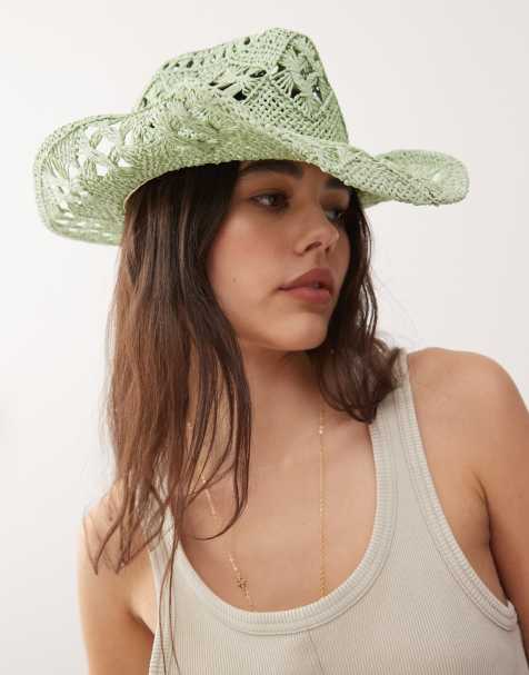 Reclaimed Vintage - Pastelgrøn cowboyhat i westerndesign - view 1