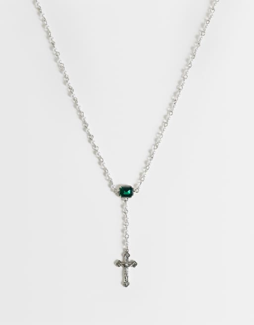 Reclaimed Vintage pearl rosary choker necklace, 1 of 4