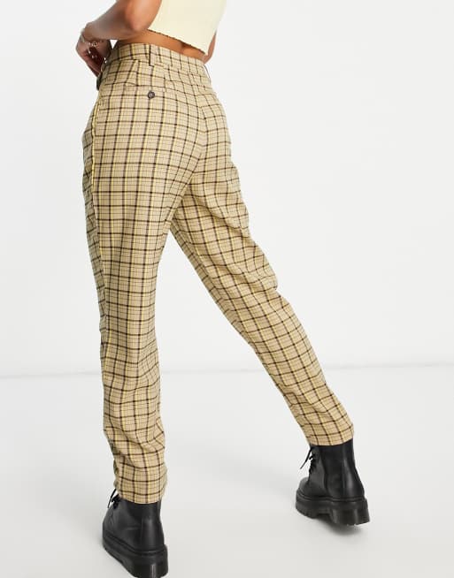 Reclaimed Vintage peg trouser in check ASOS