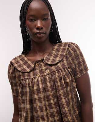 Reclaimed Vintage Peter Pan Collar Blouse In Multi