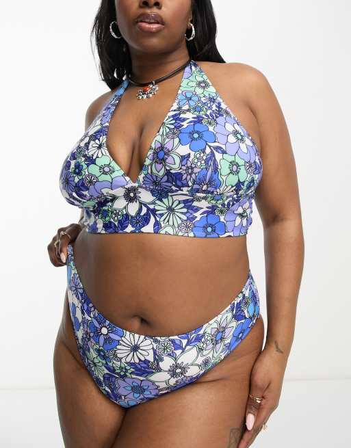 Plus Size Blue Floral Co-Ord Set