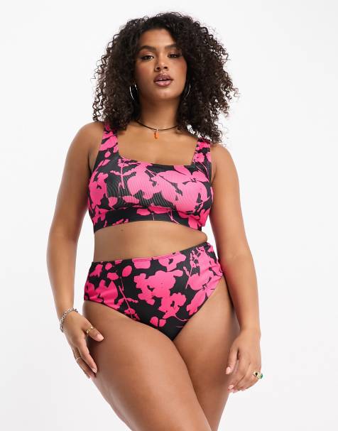 High waisted swim shorts plus size discount