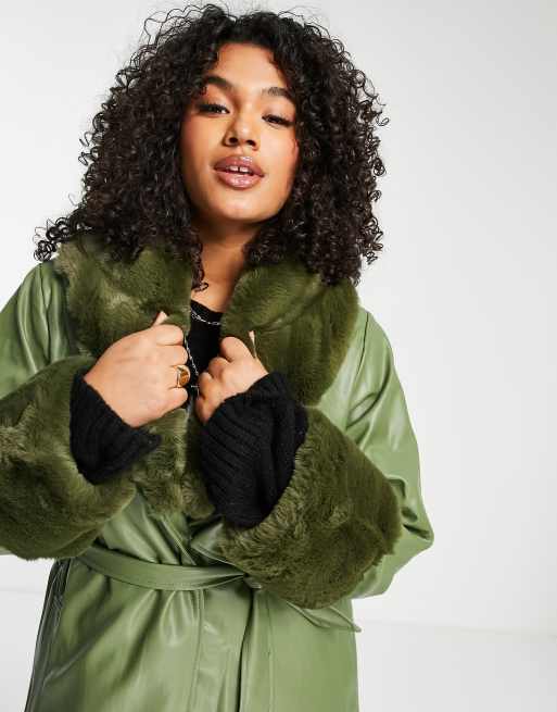 Detachable faux fur outlet