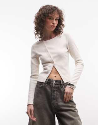 Reclaimed Vintage Pointelle Cardigan In White