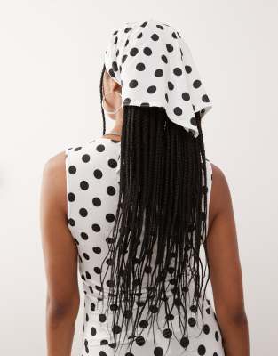 Reclaimed Vintage Polka Dot Print Headscarf