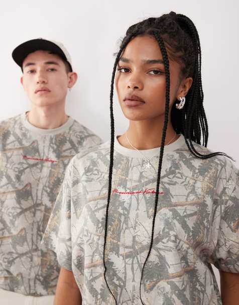 Reclaimed Vintage unisex boxy tee in camo print