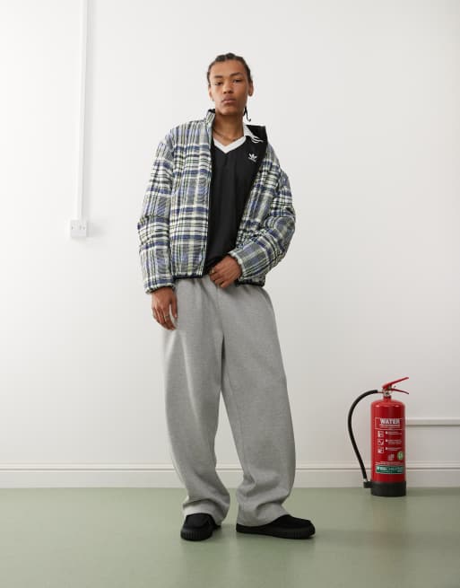 Reclaimed Vintage puffer coat in check