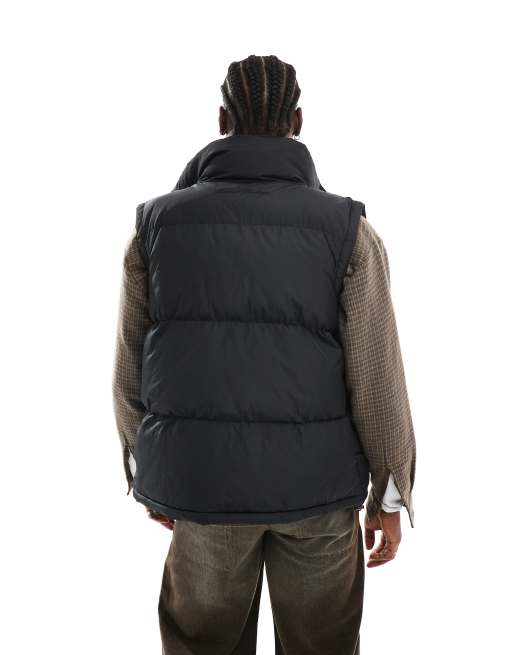 Reclaimed Vintage puffer vest in black