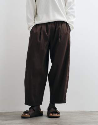 Reclaimed Vintage Pull On Pants In Brown
