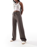 [Reclaimed Vintage] Reclaimed Vintage pull on relaxed pants in chocolate brown-Neutral 4 Neutral
