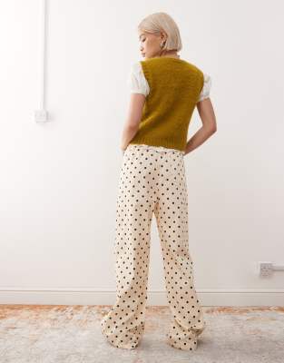 Reclaimed Vintage Pull On Wide Leg Pants In Multi