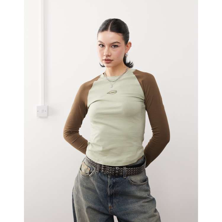 Reclaimed Vintage raglan detail top