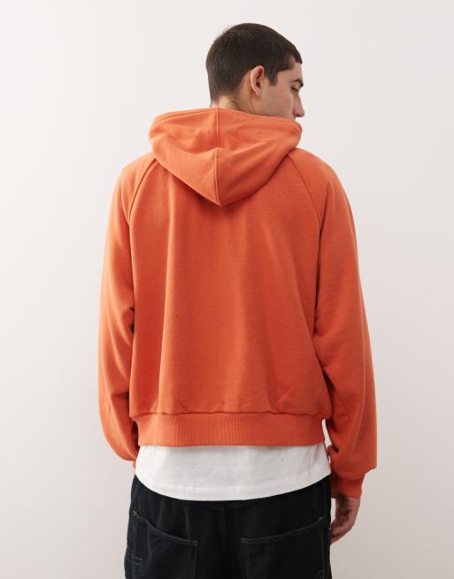 Reclaimed Vintage raglan sleeve oversized hoodie with graphic in red, 3 of 5