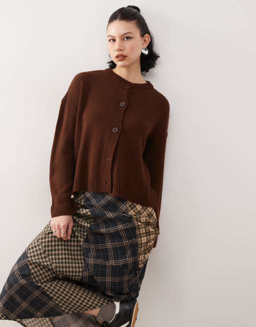 Reclaimed Vintage - Recht vest in bruin