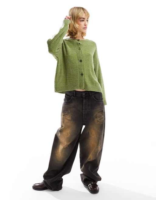  Reclaimed Vintage - Recht vest in groen, 2 van 4