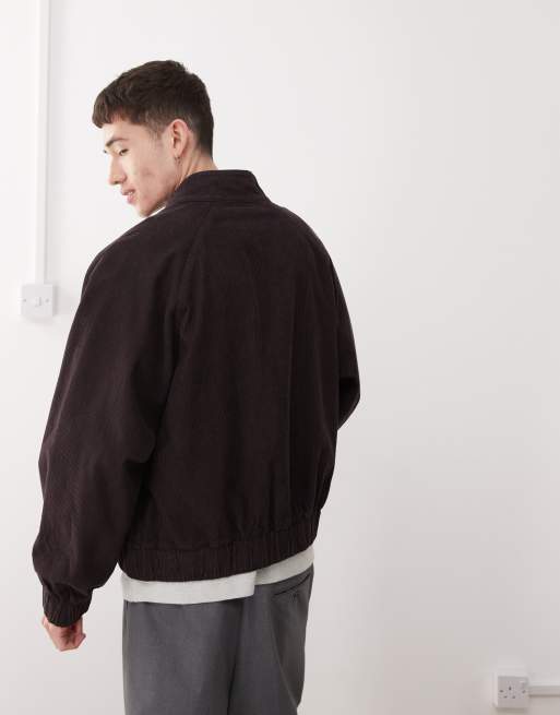 Reclaimed Vintage - Rechte bomberjack van corduroy in bruin , 2 van 4