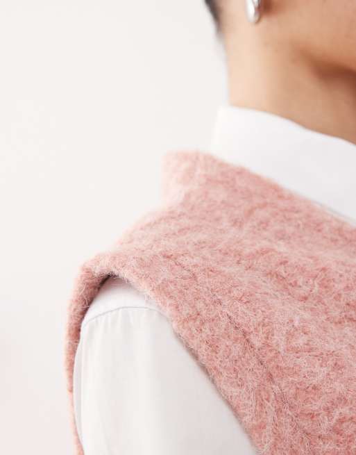 Reclaimed Vintage - Rechte tanktop met textuur in roze, 3 van 4