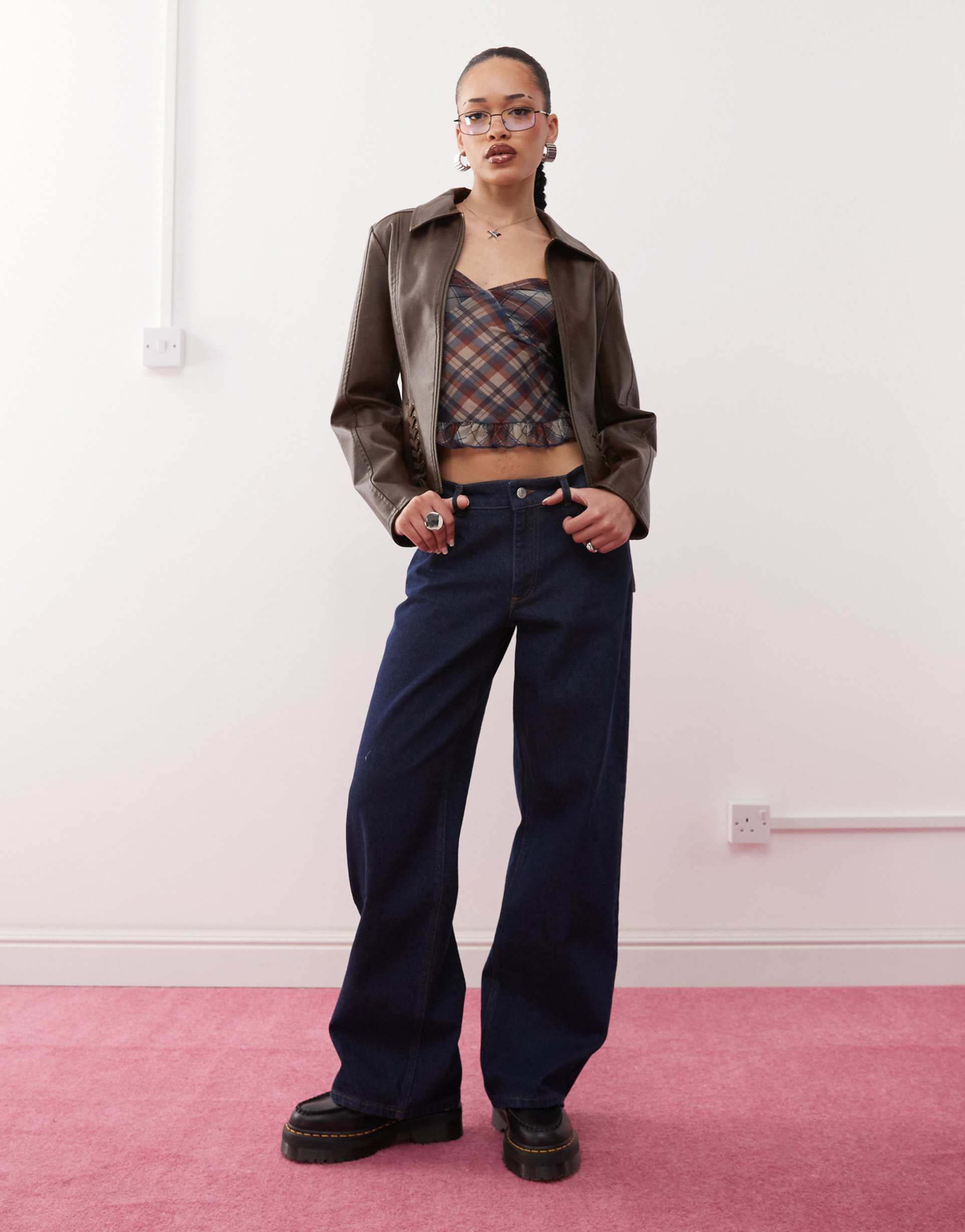 reclaimed vintage relaxed baggy jean in vintage indigo blue