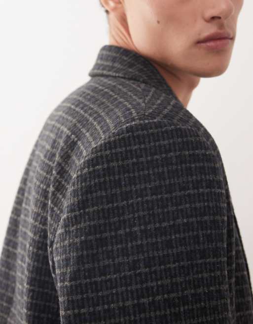Reclaimed Vintage relaxed boxy blazer in navy and grey check (Part of a set), 5 of 5