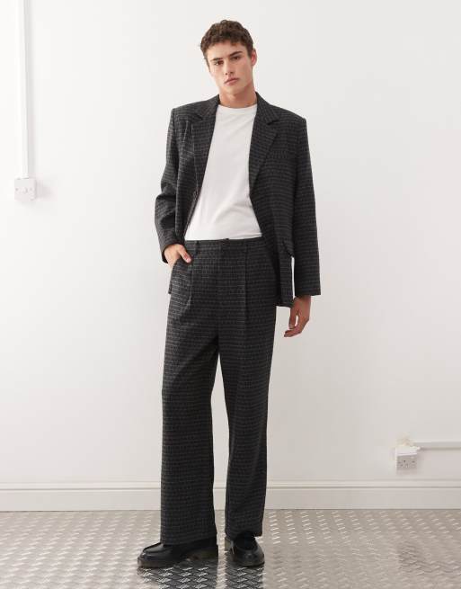 Reclaimed Vintage relaxed pants in check - part of a set