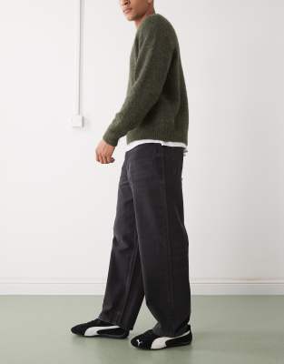 Reclaimed Vintage Relaxed Straight Leg Denim Jeans In Green