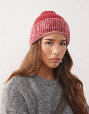 Reclaimed Vintage Reversible Beanie In Red