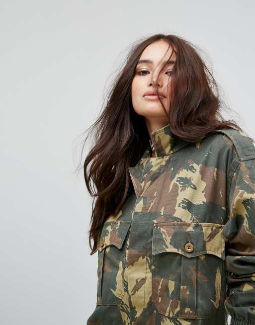 Reclaimed Vintage Revived Boiler Suit In Camo