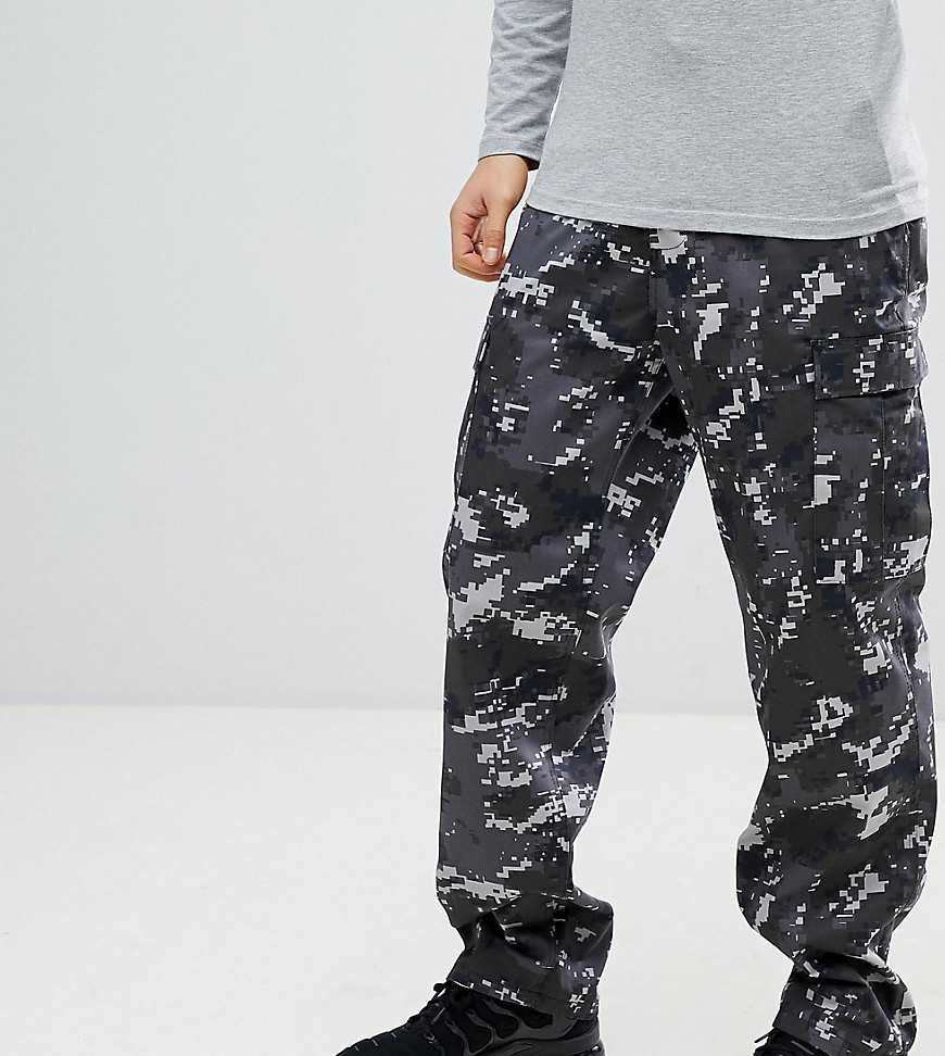 Reclaimed Vintage Revived Camo Cargo Trousers In Black
