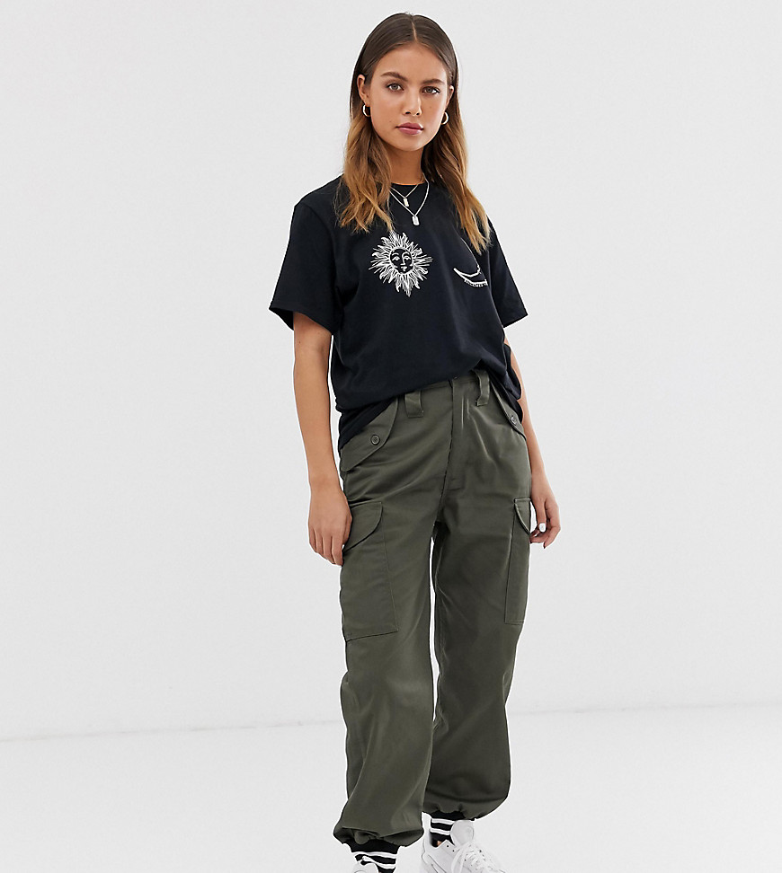 Reclaimed Vintage revived cargo jogger with tipped cuff-Green