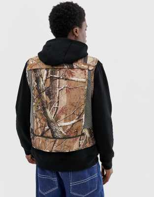 Motif Camouflage Reclaimed Vintage RevivedGilet Feuilles b76gyf