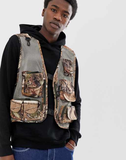 Camo gilet mens top
