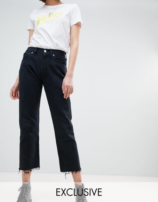 Levi's raw deals hem jeans