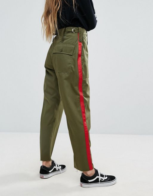 Reclaimed Vintage Revived Military Trousers With Stripe | ASOS