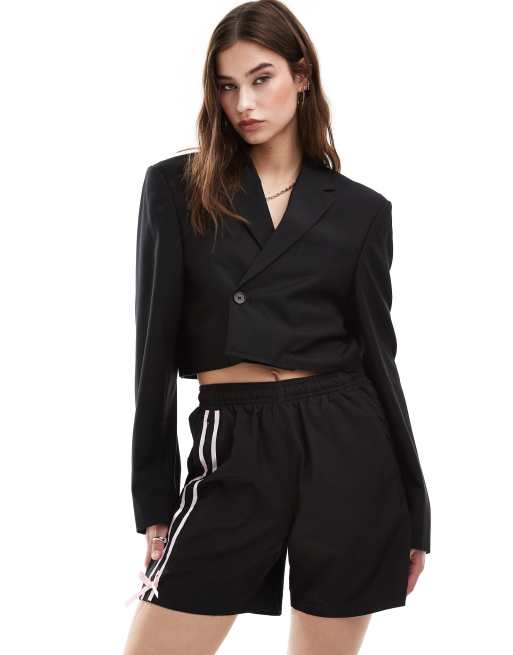 Reclaimed Vintage Revived x Glass Onion cropped tailored blazer