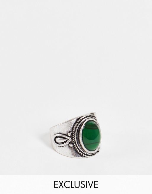 Reclaimed Vintage – Ring in Silber mit Stein