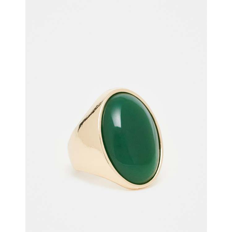 小物 80's Vintage stone  Green Eage VINTAGE STERLING SILVER GREEN STONE RING SIZE 7 | eBay