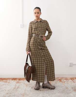 Reclaimed Vintage - Robe longue chemise à carreaux | ASOS