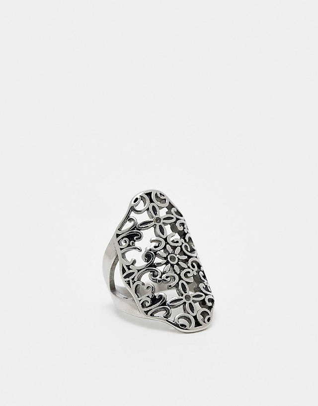 Reclaimed Vintage - romantic ring in stainless steel