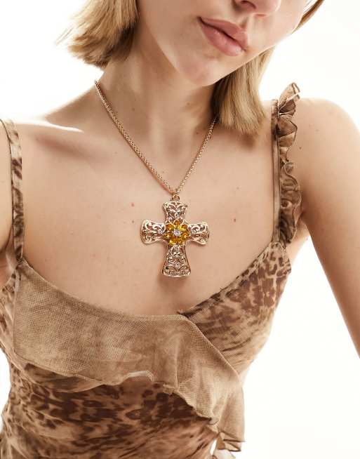 Vintage outlet gold cross