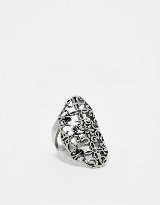 Reclaimed Vintage - Romantisk ring i rustfrit stål